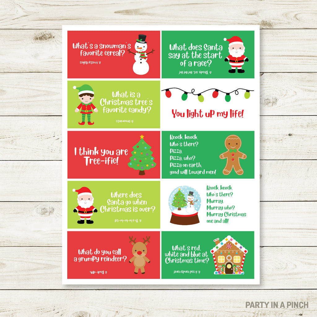 Christmas Lunchbox Stickers| Lunch Notes