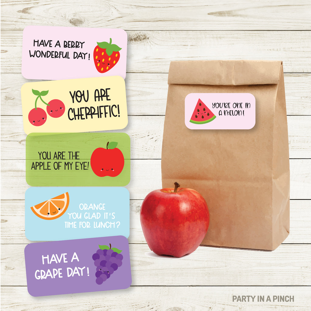 Fruit Lunchbox Stickers| Lunch Notes