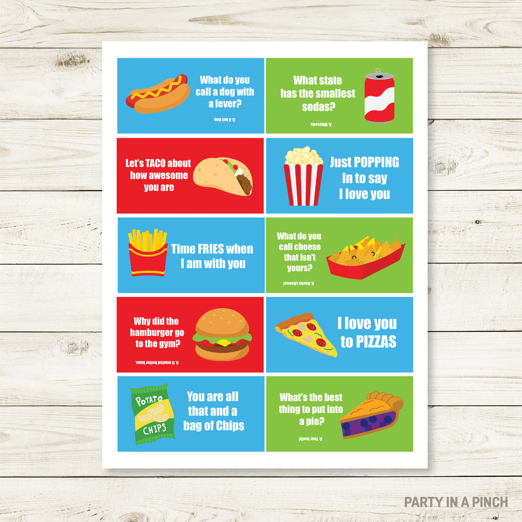 Junk Food Lunchbox Stickers| Lunch Notes