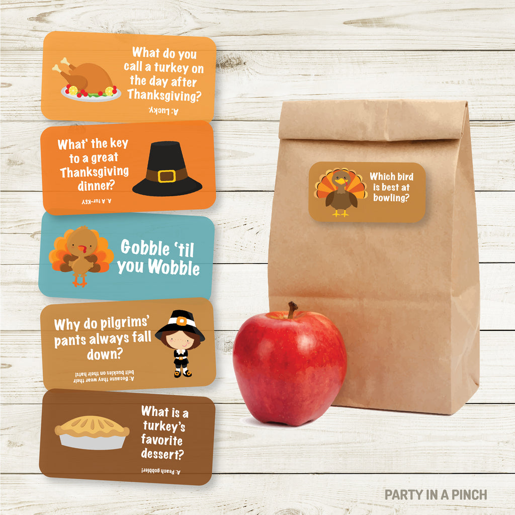 Thanksgiving Lunchbox Stickers| Lunch Notes