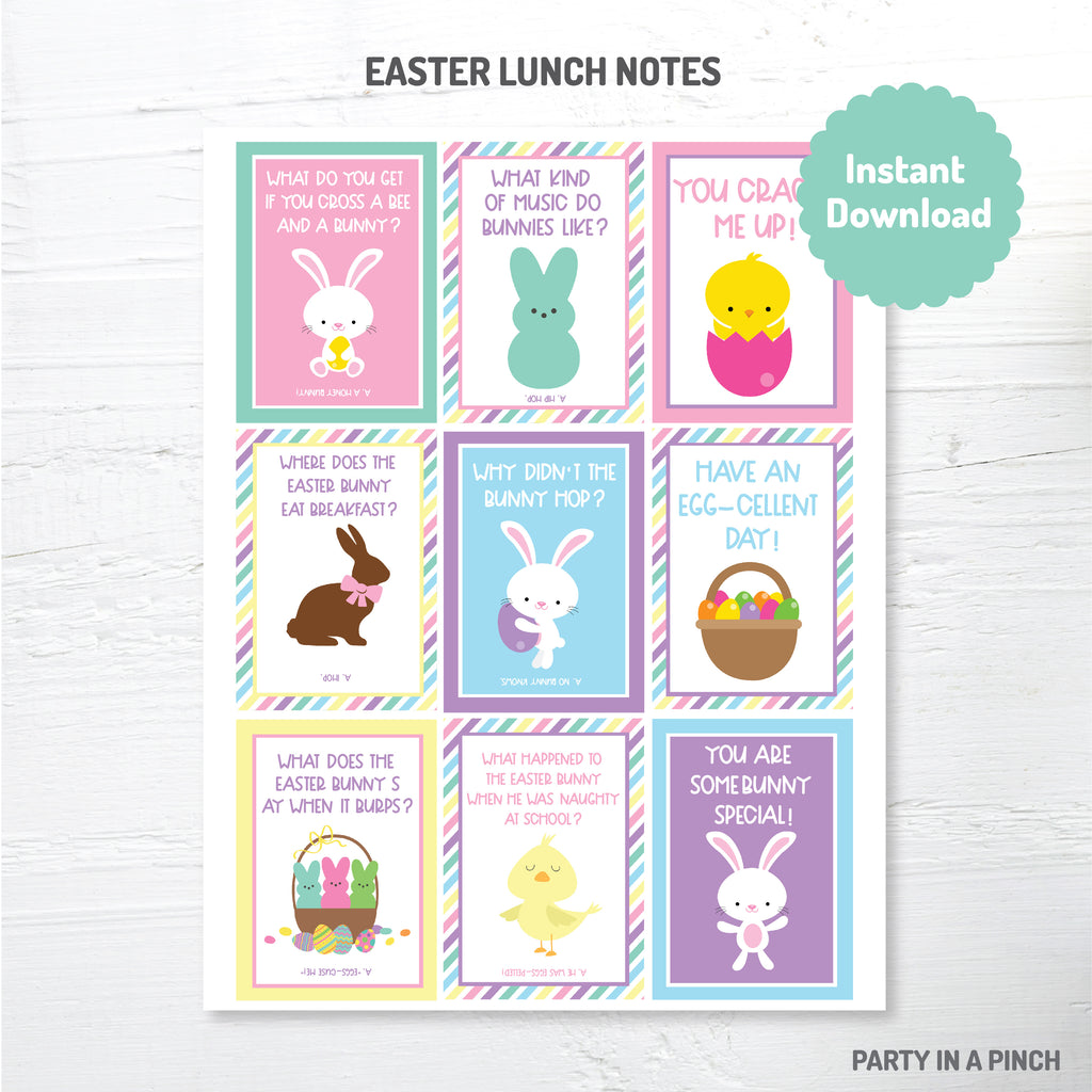 Easter Lunch Box Notes| Instant Download