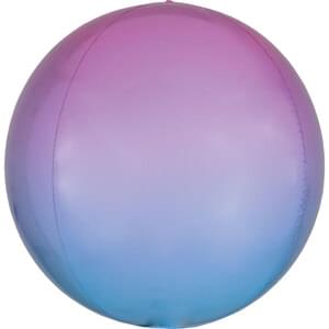 Pastel Pink & Blue Ombre Orbz Foil Balloon 15IN