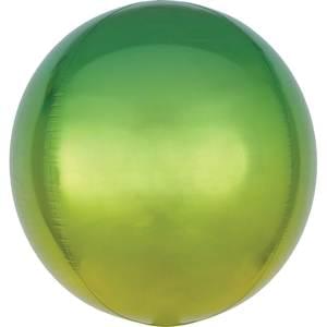 Yellow & Green Ombre Orbz Foil Balloon 15IN