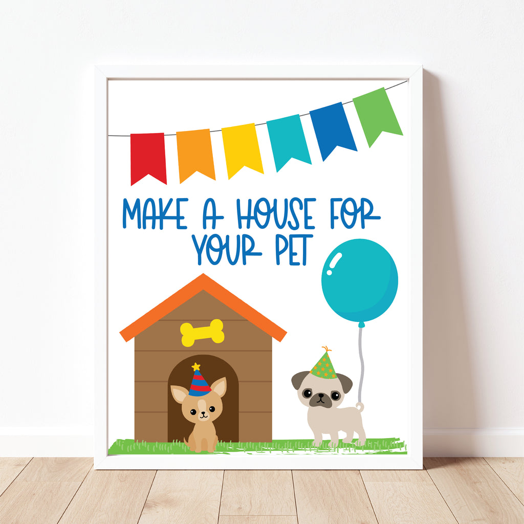 Make A Puppy House Sign| Puppy Party| Instant Download