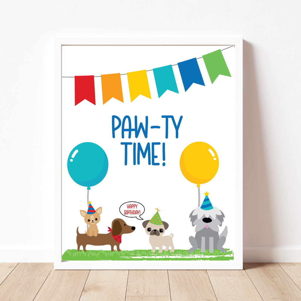 Paw-ty Sign| Puppy Party| Instant Download