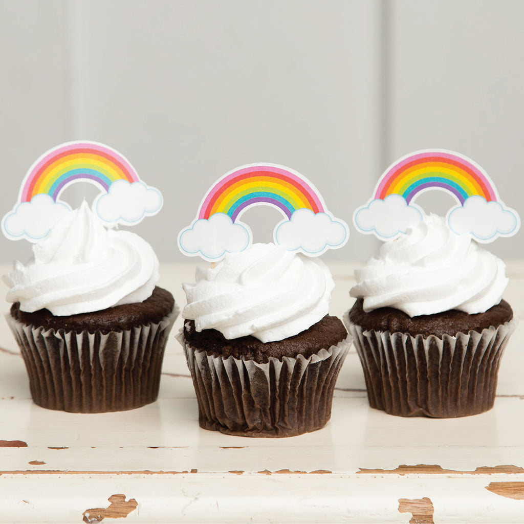 Rainbow Cupcake Toppers| Rainbow Party