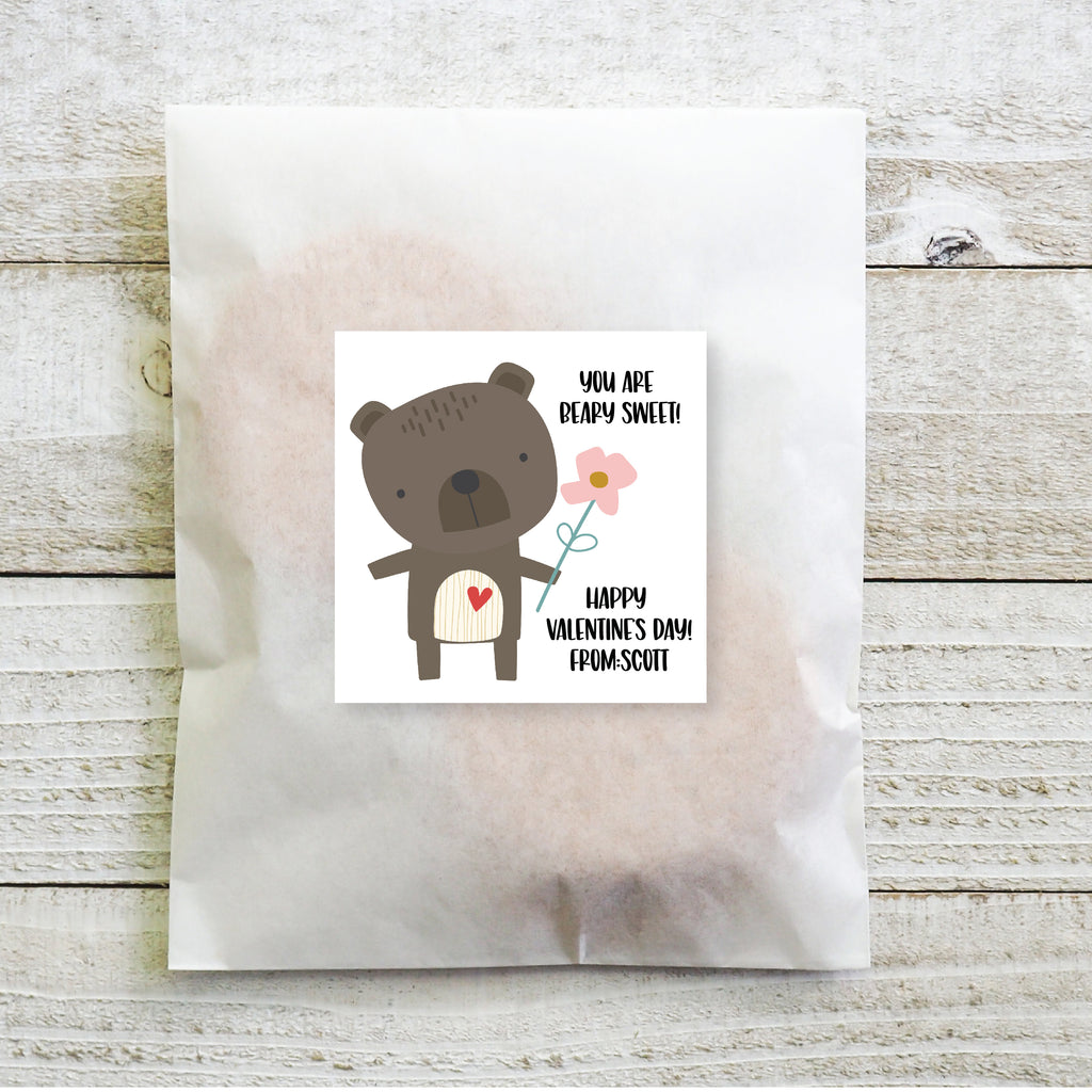You are Beary Sweet! - Bear Valentine's Day Sticker Set 2.5"| Personalized