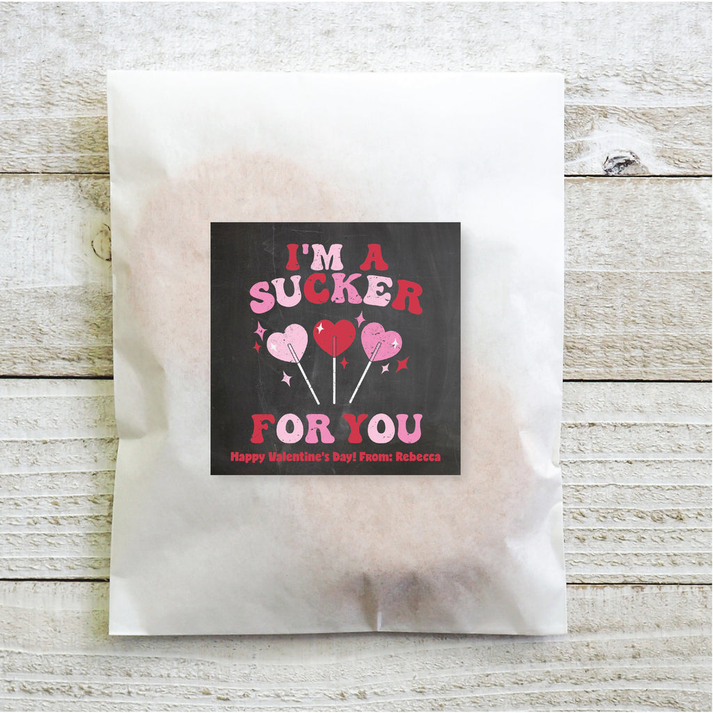 I'm a Sucker for You - Valentine's Day Sticker Set 2.5"| Personalized